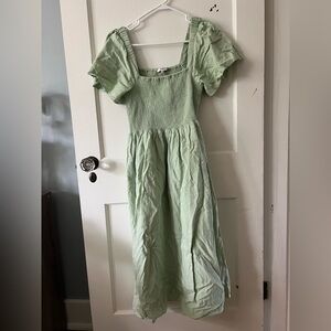 Madewell Sage Green Midi Dress